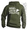 REAL EVOLUTION MOTORCYCLES - bluza z kapturem męska - khaki