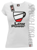 LOW POWER - Koszulka damska biała
