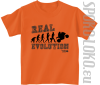 REAL EVOLUTION MOTORCYCLES - koszulka dziecięca - pomarańczowa