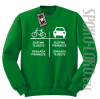 Auto-Rower Zużywa tłuszcz odkłada pieniądze - Bluza Standard  zielony