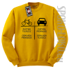 Auto-Rower Zużywa tłuszcz odkłada pieniądze - Bluza Standard  żółty