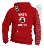 Anty Klerykał  - bluza z kapturem męska - czerwony