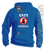 Anty Klerykał  - bluza z kapturem męska - niebieski
